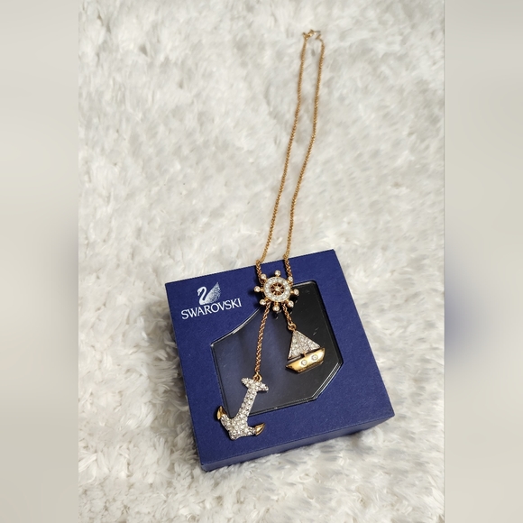 Swarovski Anchor Sailboat and Ship Wheel Necklace - Picture 6 of 15